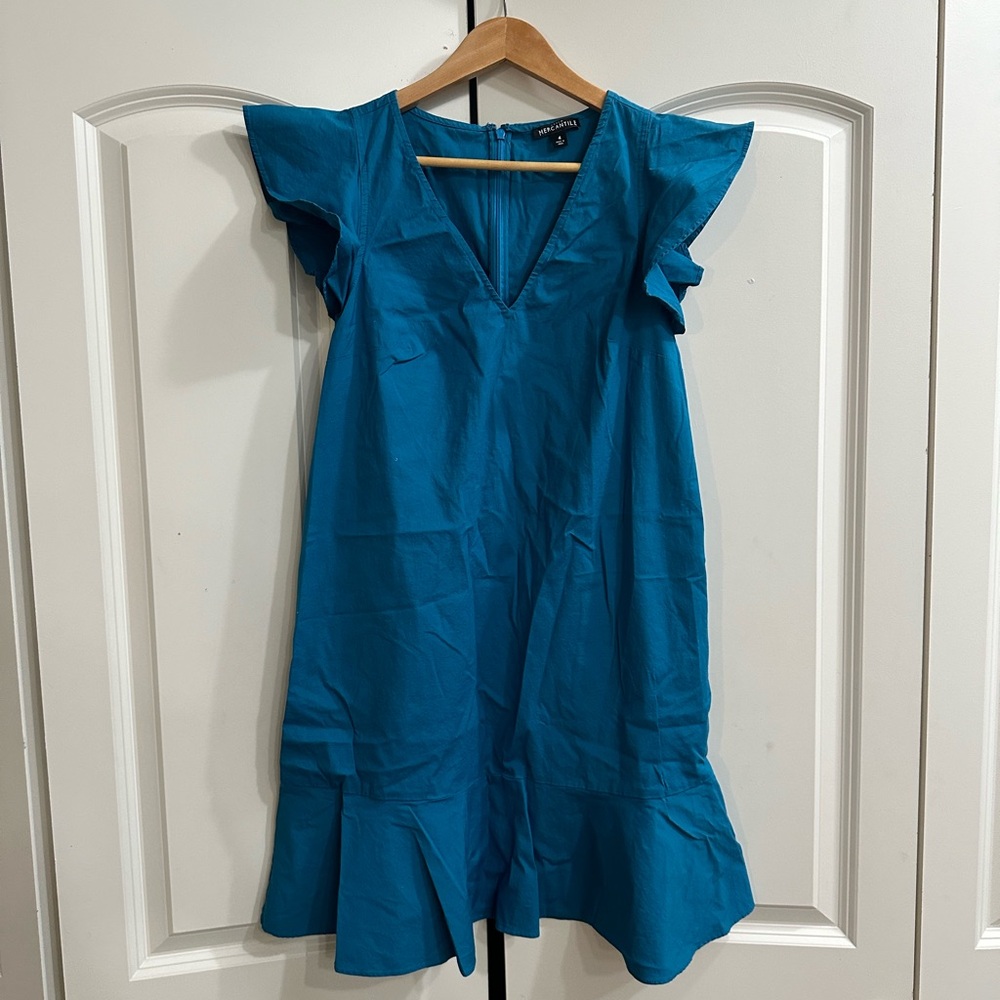J. CREW MERCANTILE Blue VNeck Dress